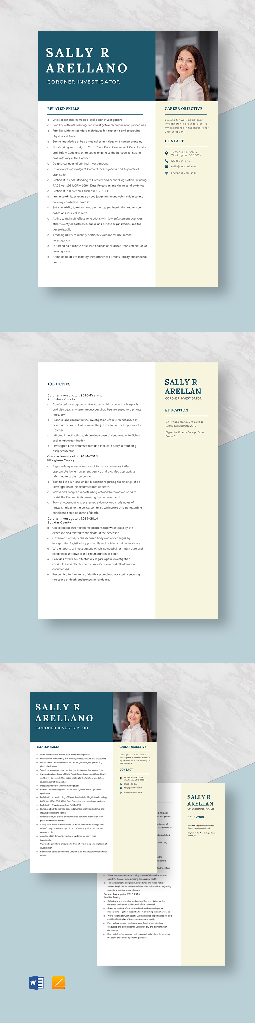 Free animal cruelty investigator resume template word apple pages