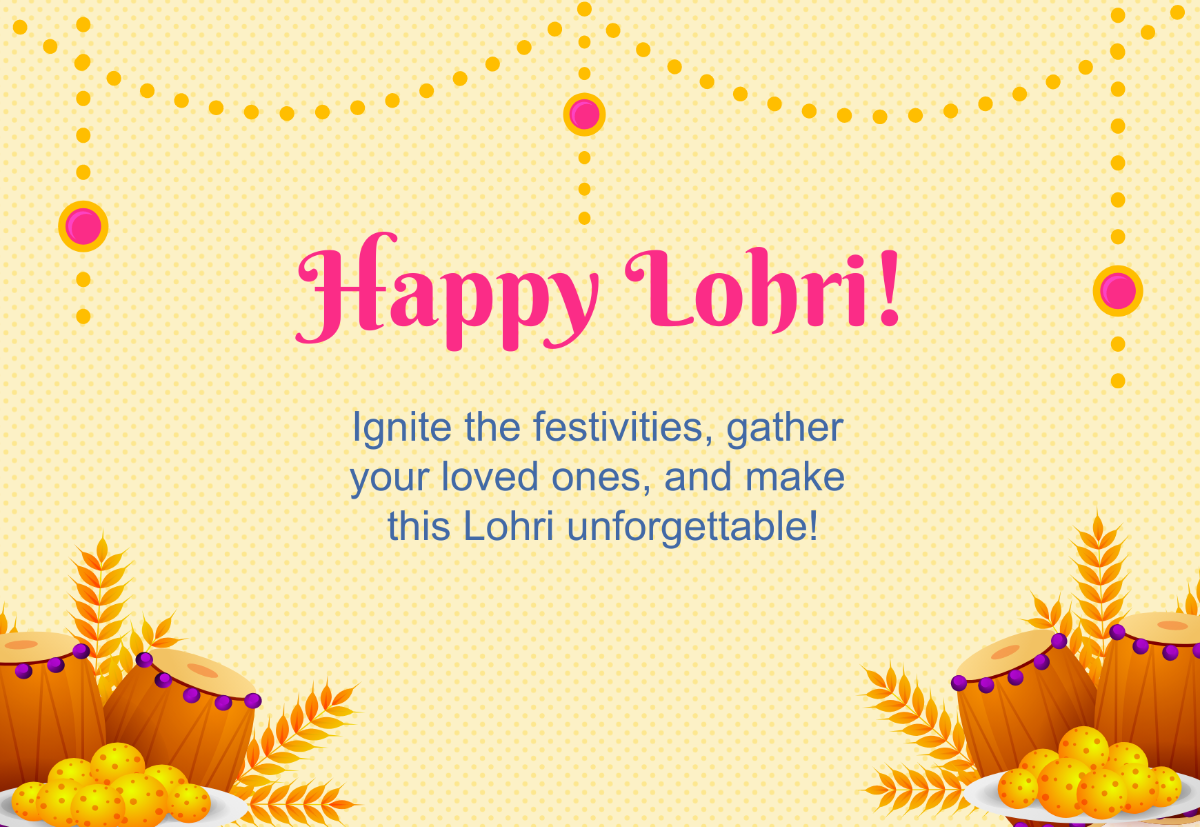 Greetings Cards for Lohri Template