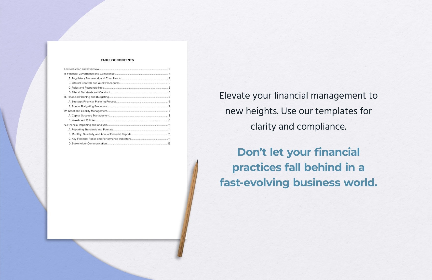 Corporate Finance Manual Template