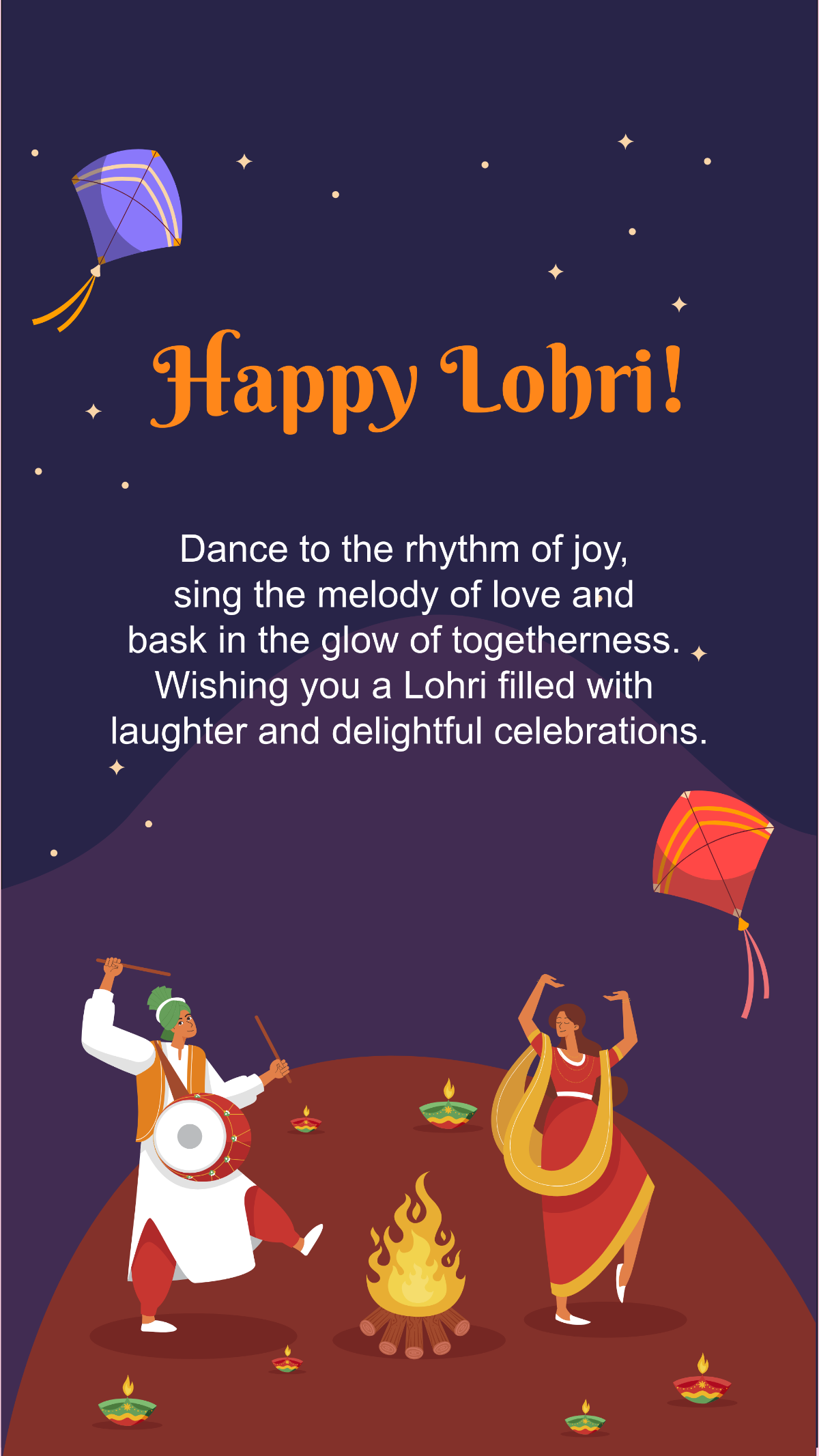 Quotes on Lohri Celebration Template