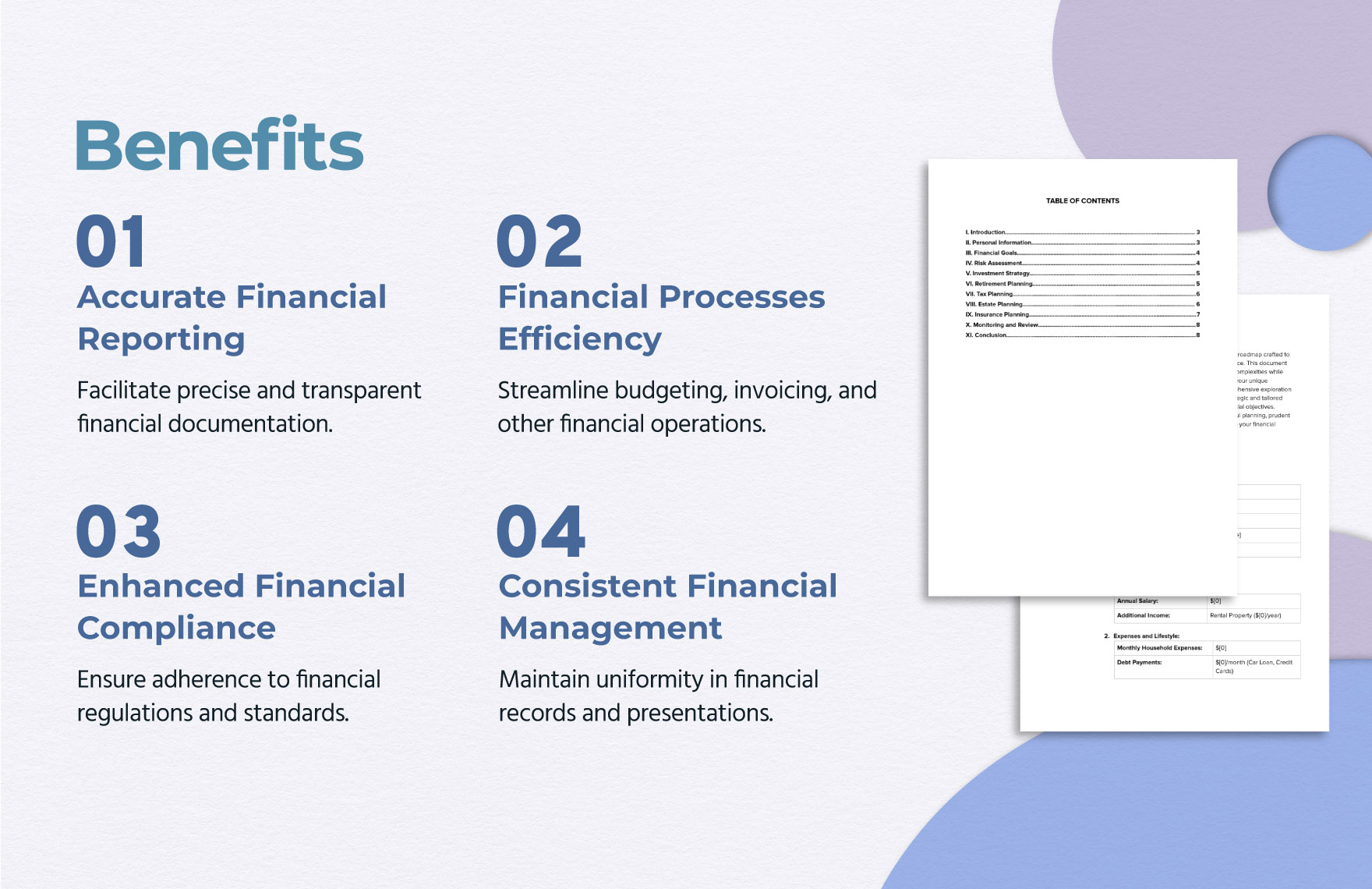 Financial Planning Journal Template