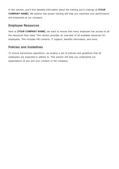 Free Handbook Template to Edit Online