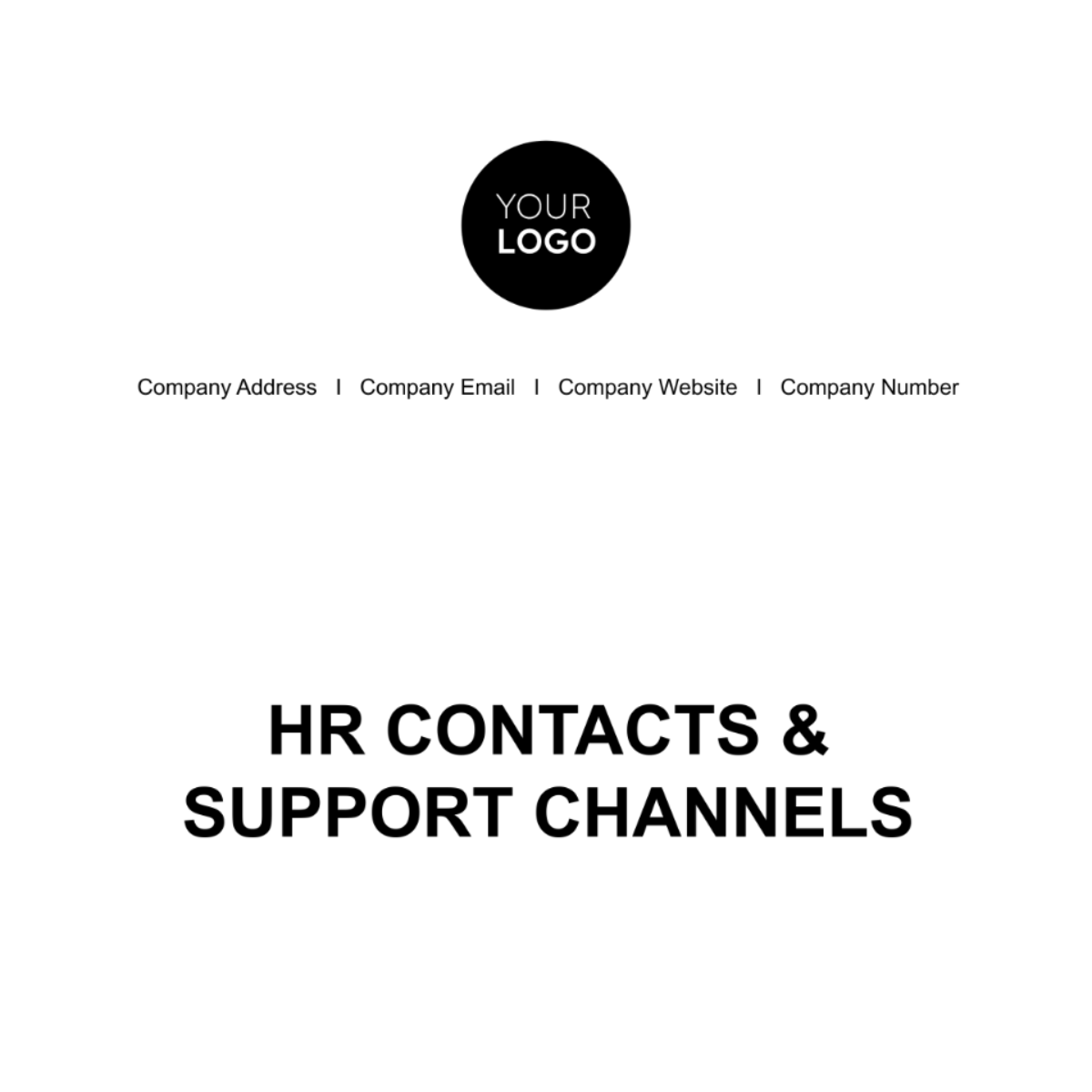 HR Contacts & Support Channels Template - Edit Online & Download