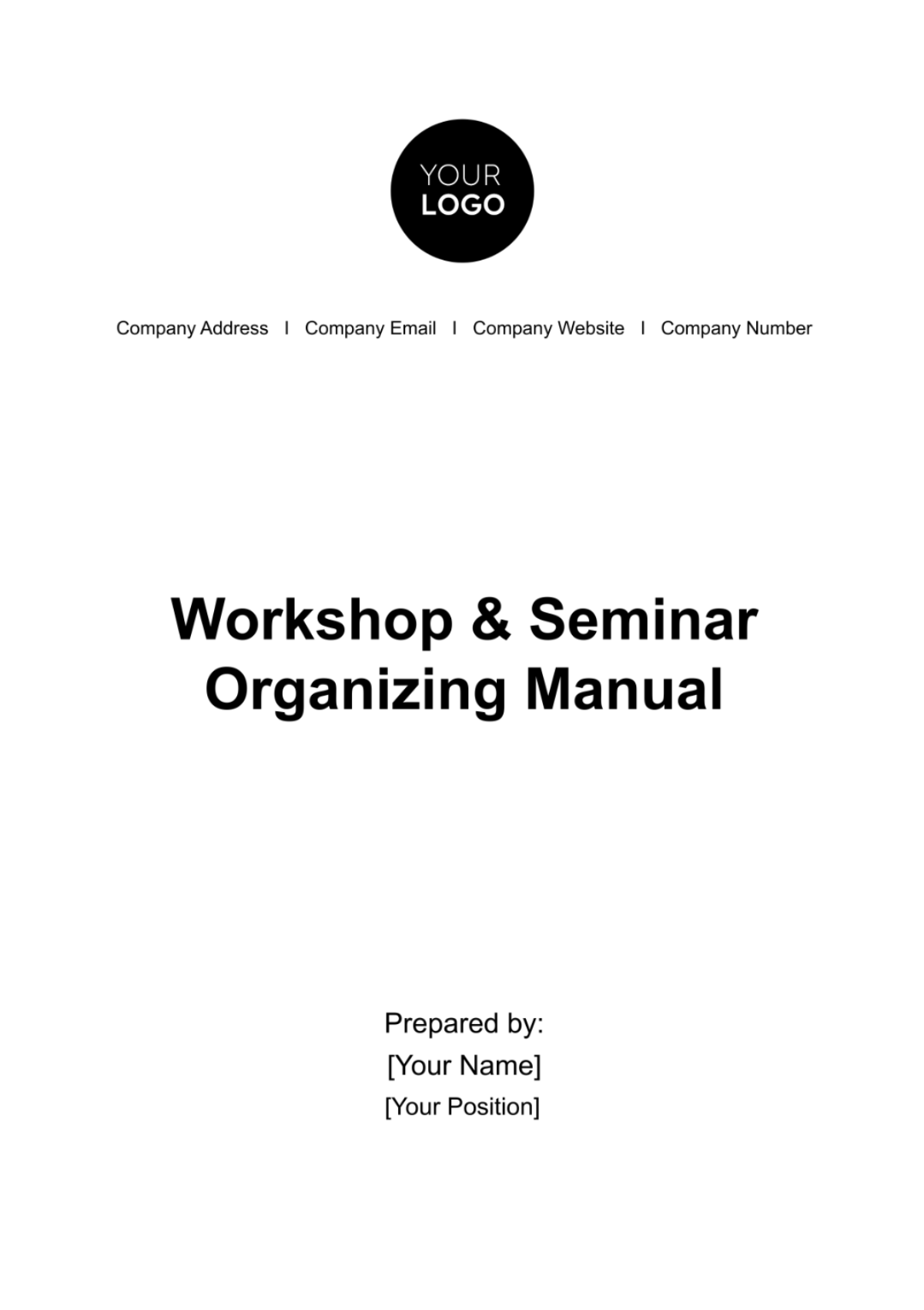 Workshop & Seminar Organizing Manual HR Template