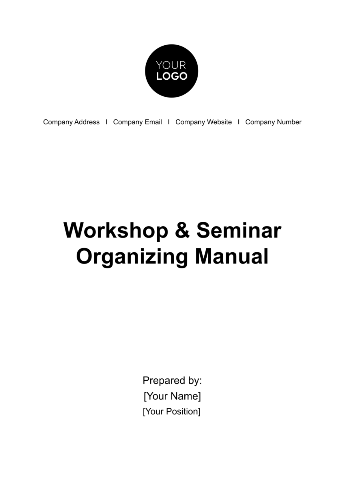 Workshop & Seminar Organizing Manual HR Template - Edit Online & Download