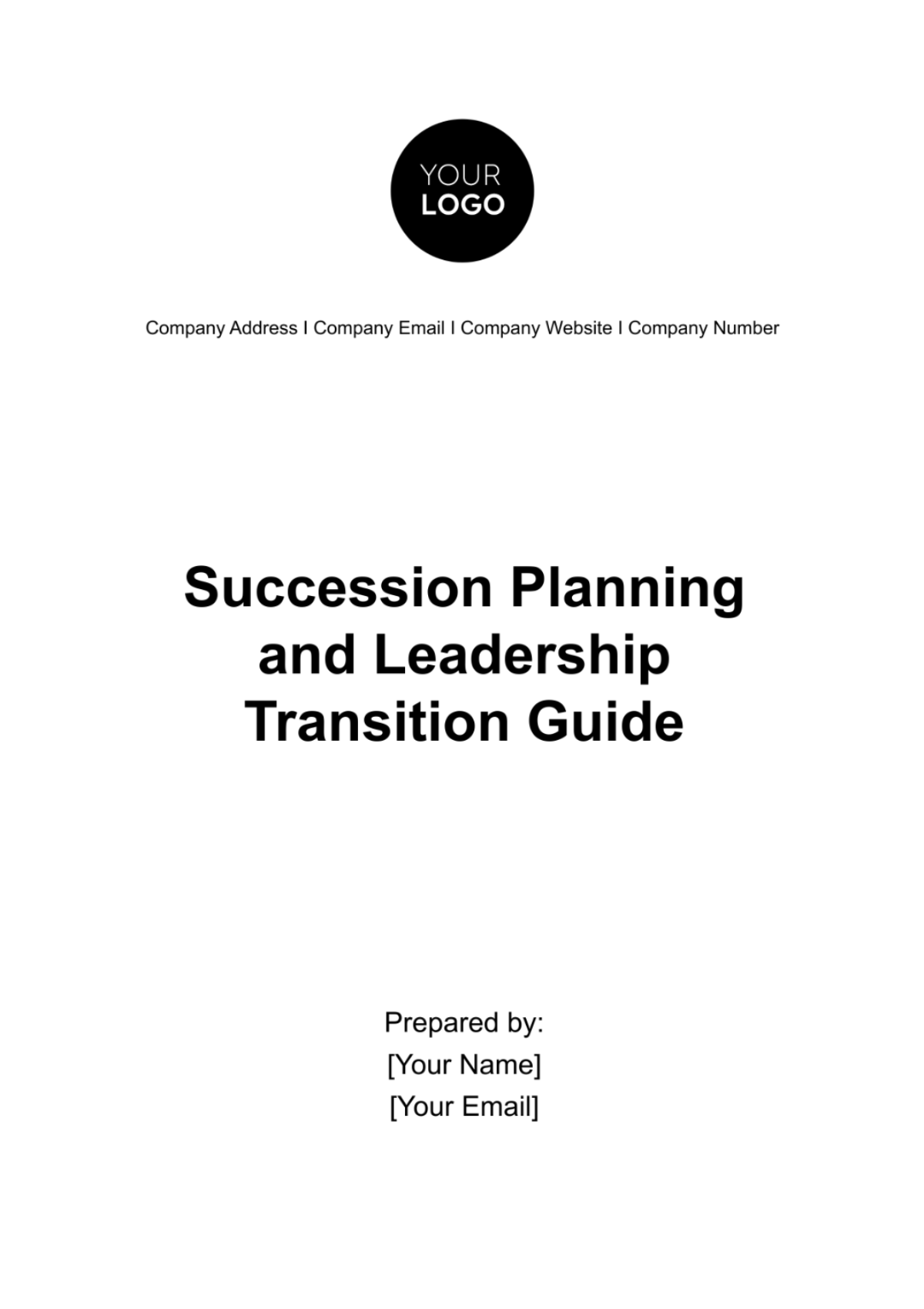 Succession Planning and Leadership Transition Guide HR Template - Edit Online & Download