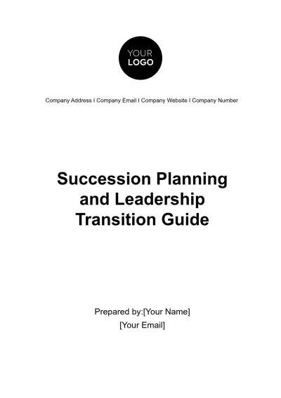 Free Succession Planning and Leadership Transition Guide HR Template to Edit Online