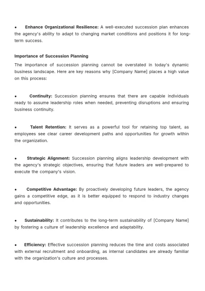 Free Succession Planning and Leadership Transition Guide HR Template to Edit Online