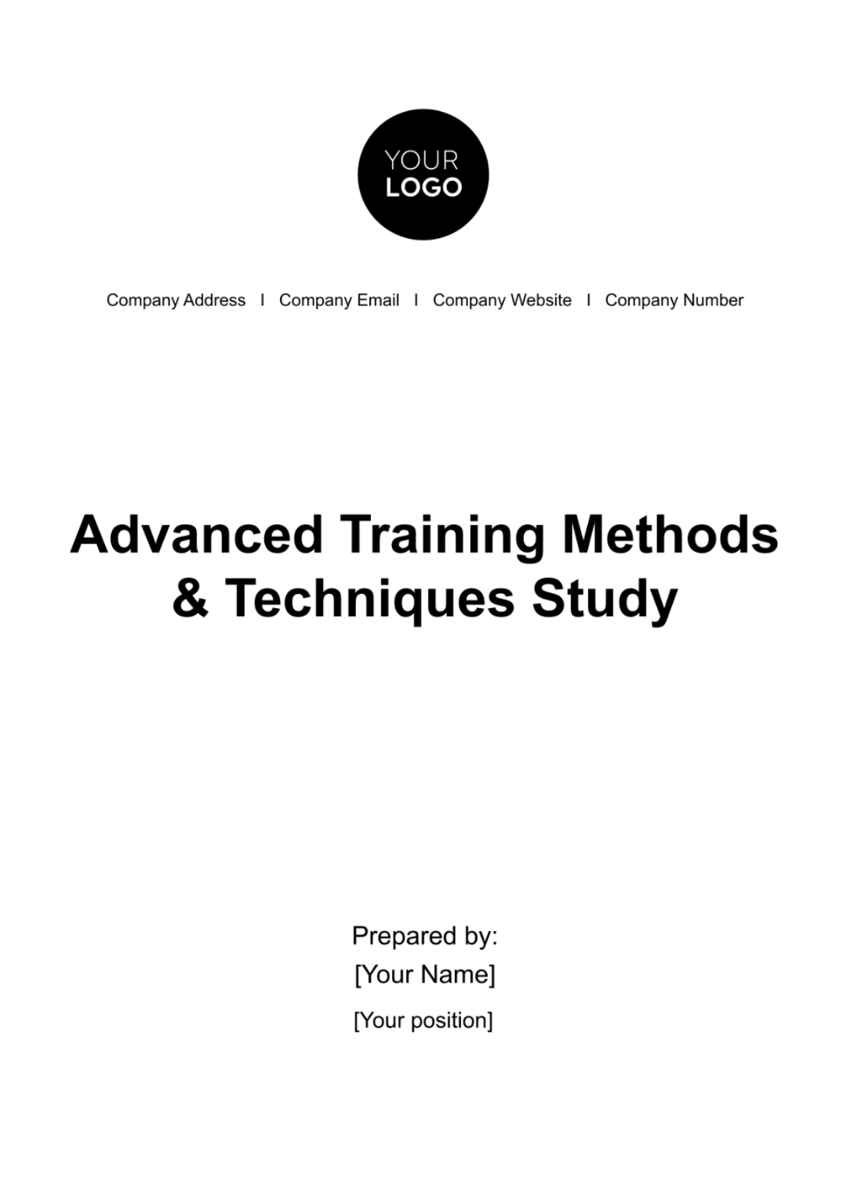 Free Advanced Training Methods & Techniques Study HR Template