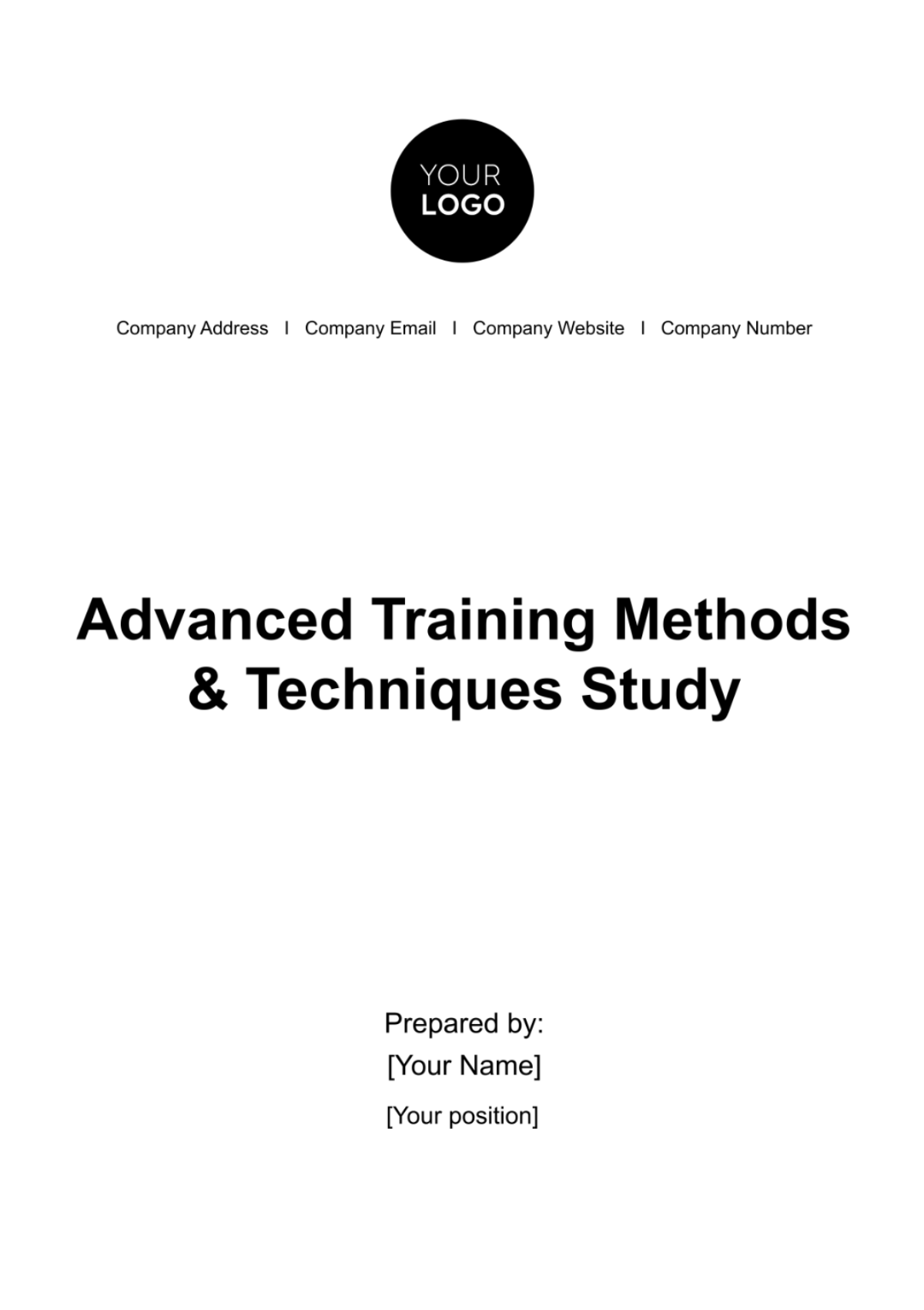 Advanced Training Methods & Techniques Study HR Template - Edit Online & Download