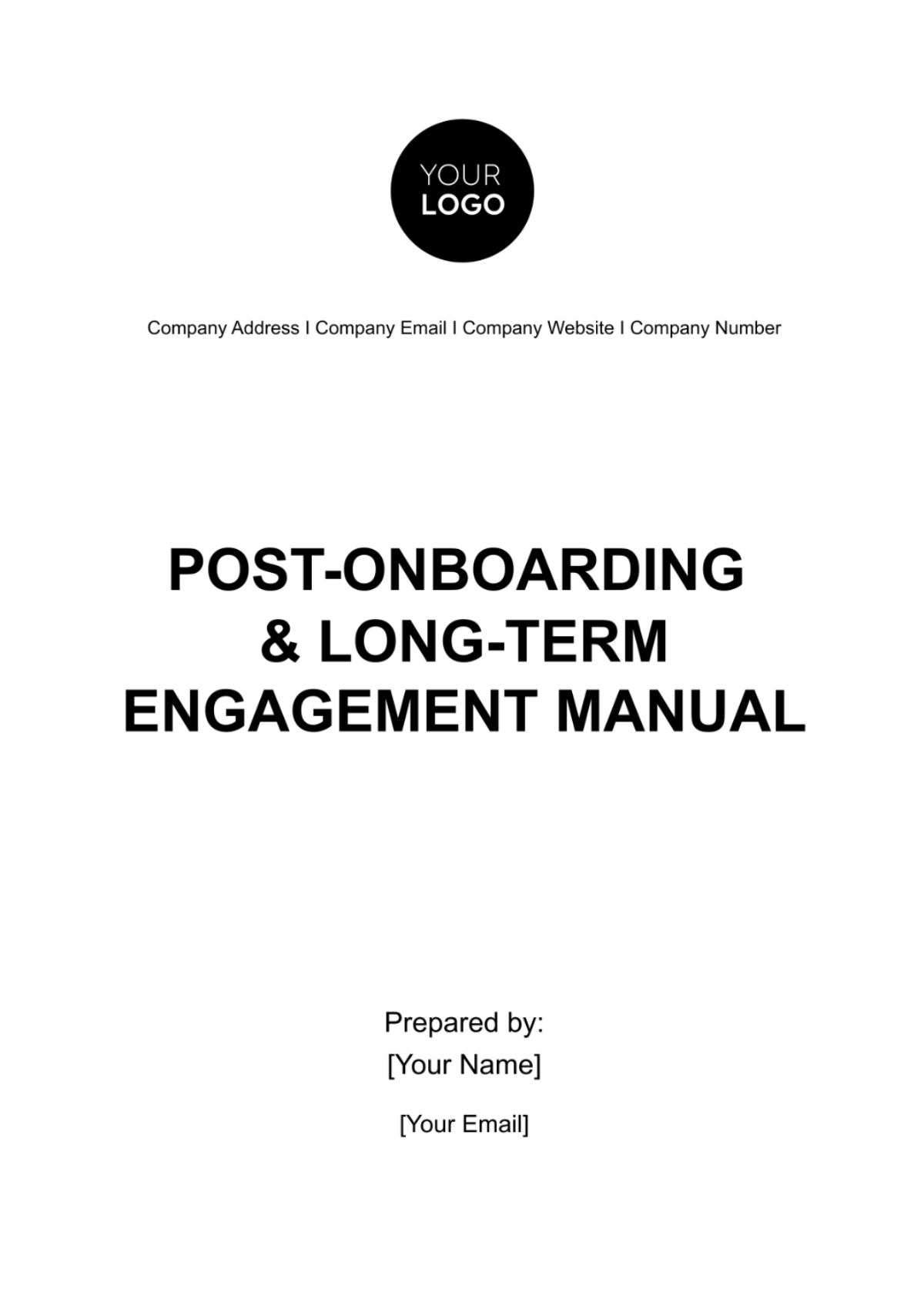 Free Post-Onboarding & Long-Term Engagement Manual HR Template
