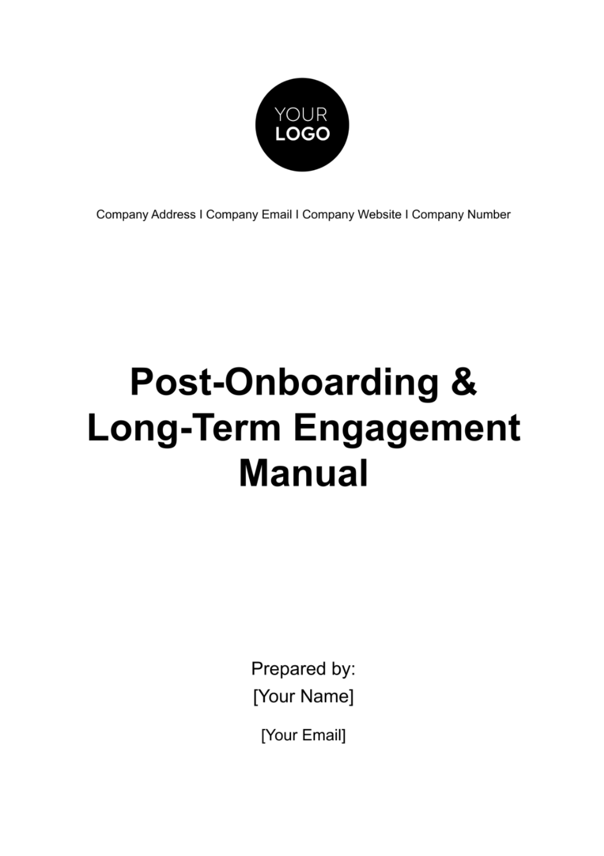 Post-Onboarding & Long-Term Engagement Manual HR Template - Edit Online & Download