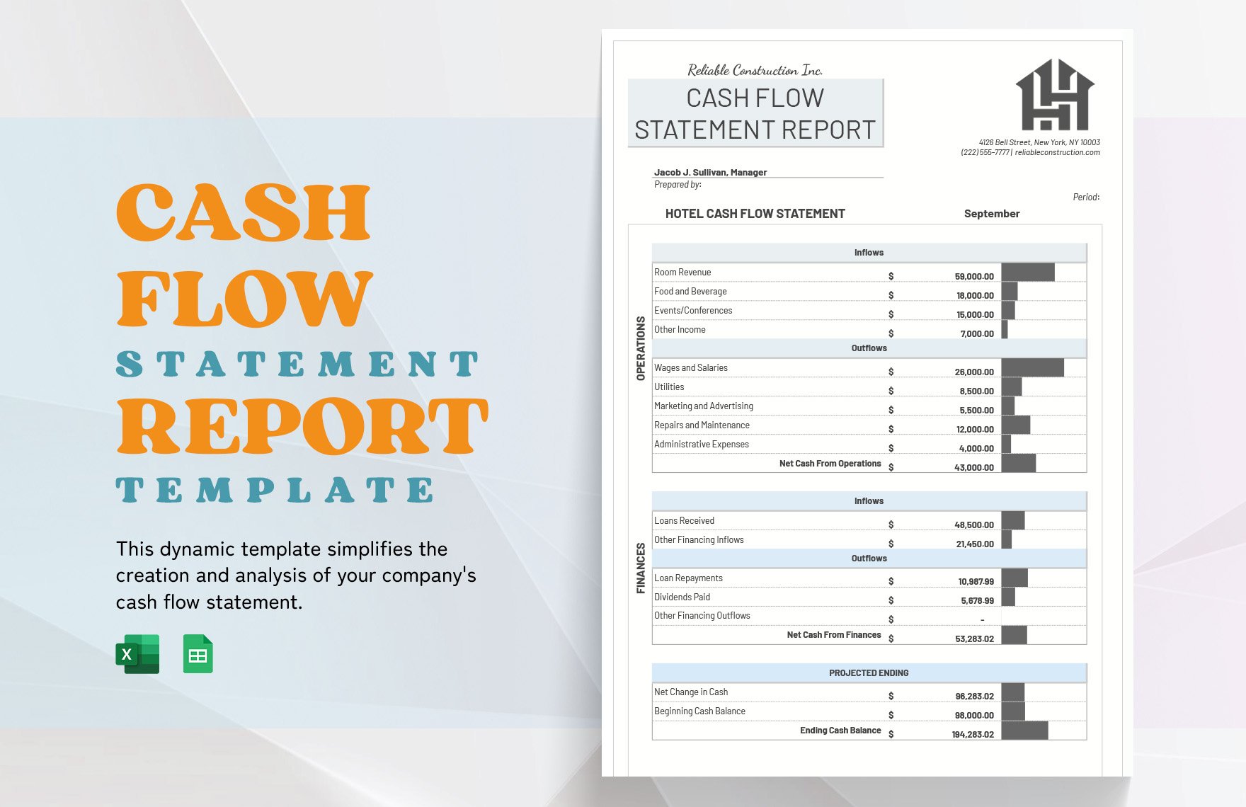 Cash Flow Statement Report Template