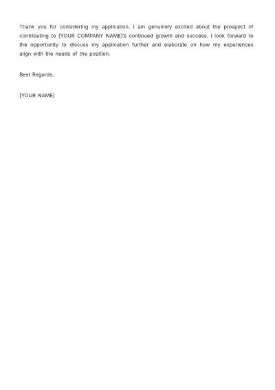 Free Simple Hotel Application Letter Template to Edit Online