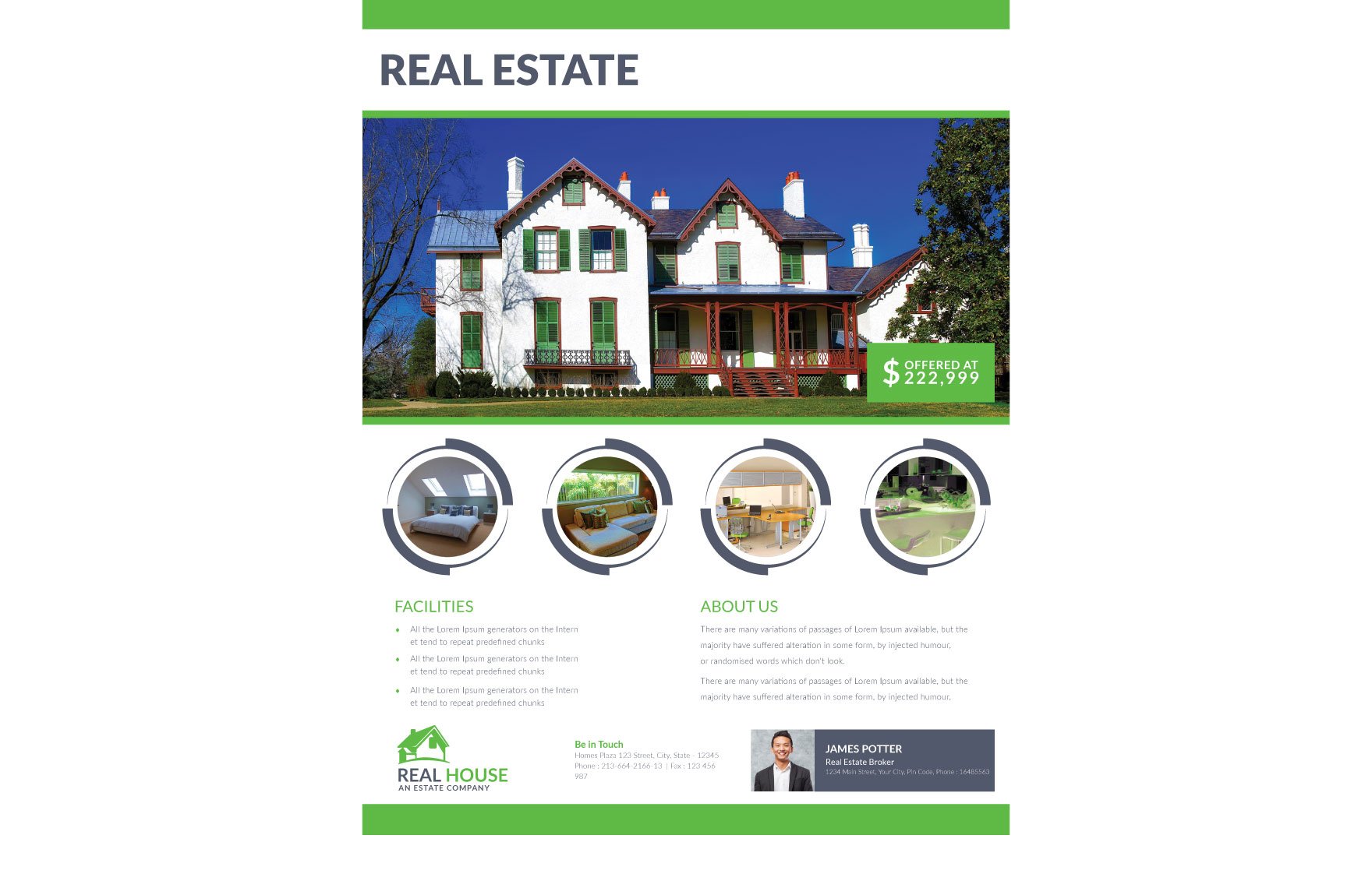 Real Estate House Sale Flyer Template
