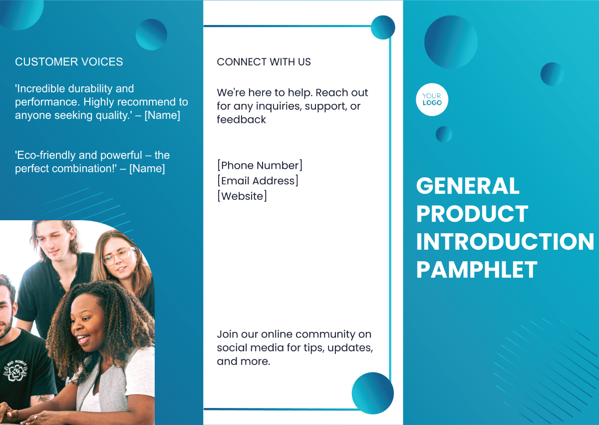 Free General Product Introduction Pamphlet Template