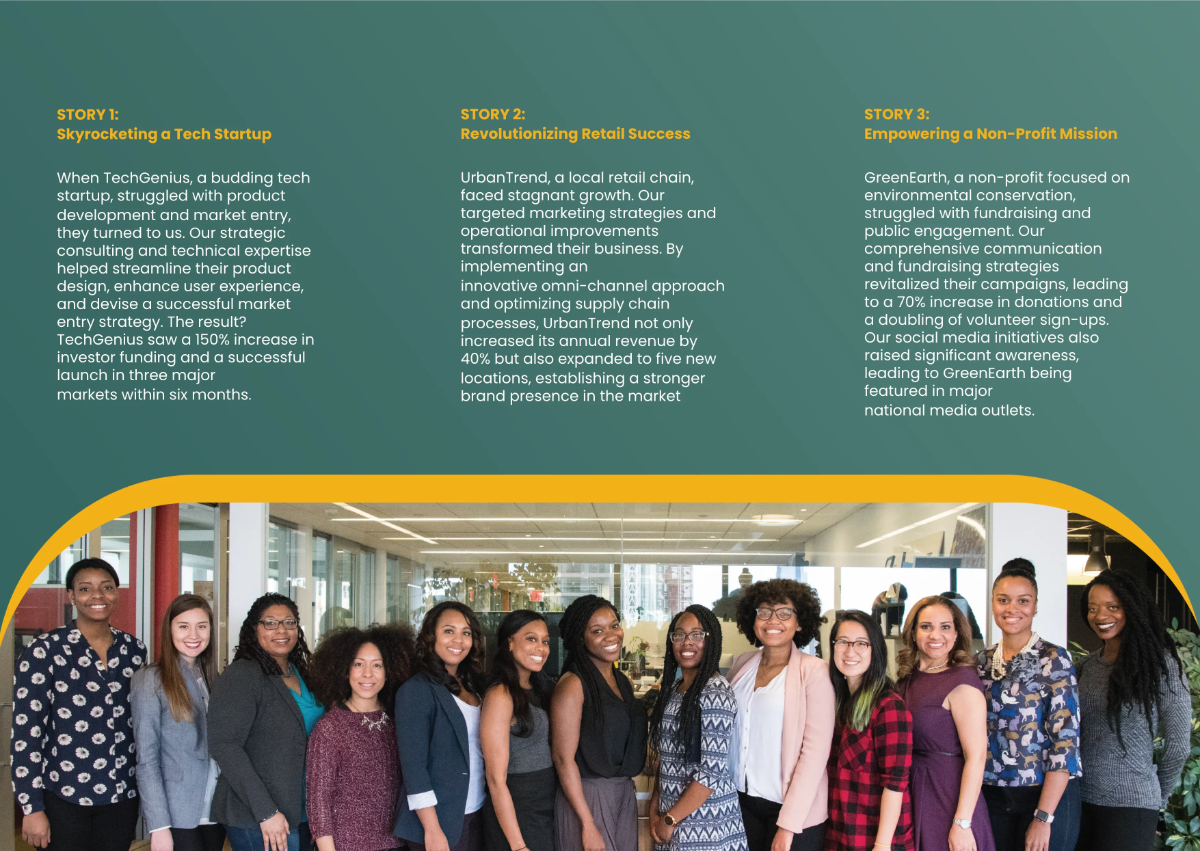 Free Client Success Stories Pamphlet Template to Edit Online