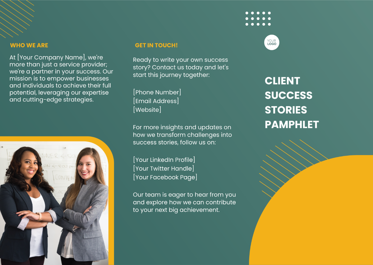Client Success Stories Pamphlet Template
