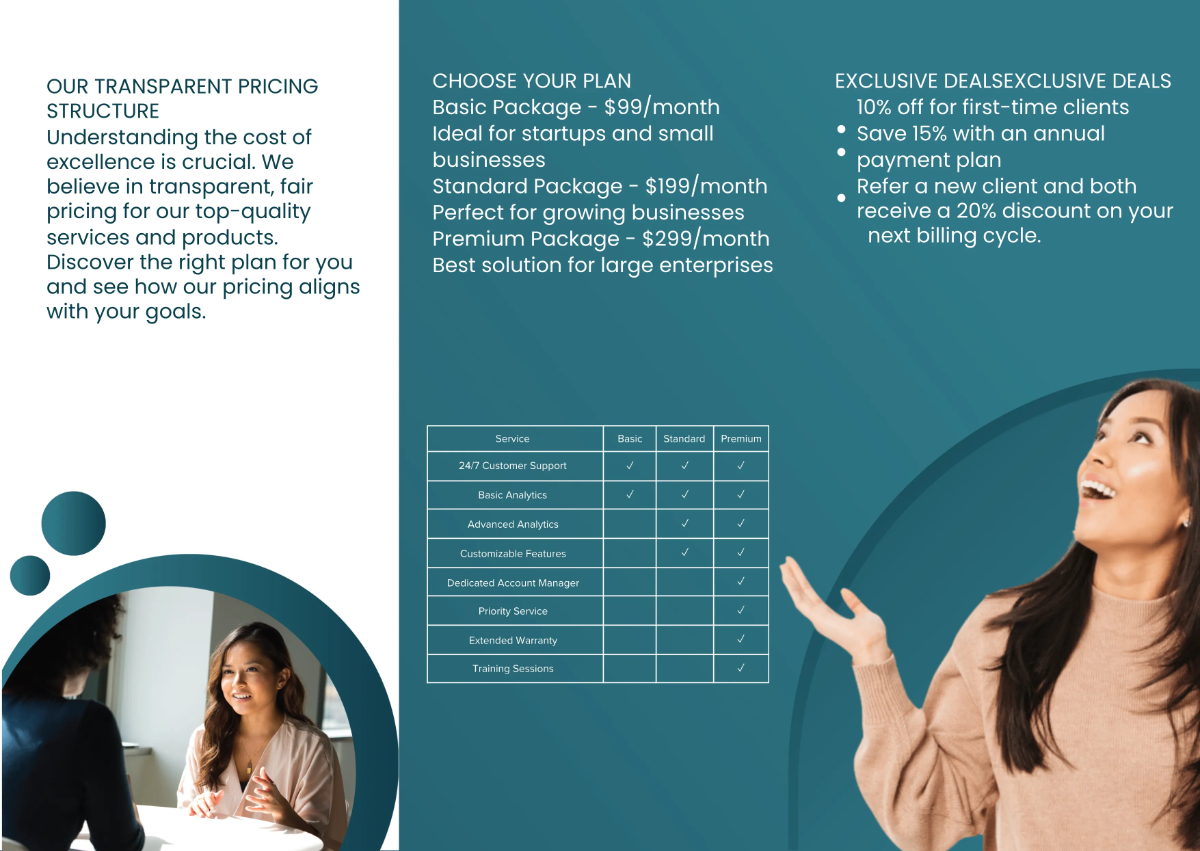 Free Pricing Structure Pamphlet Template to Edit Online