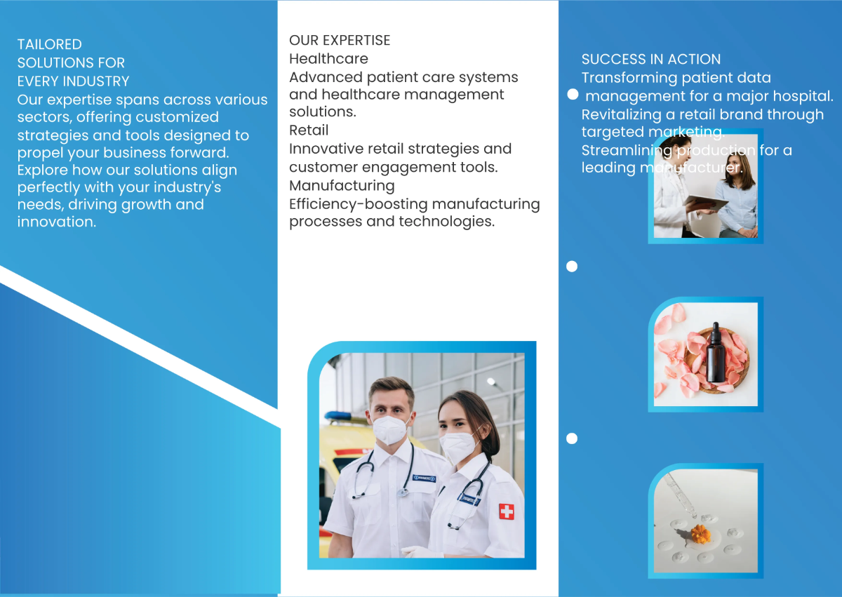 Free Industry-Specific Solutions Pamphlet Template to Edit Online