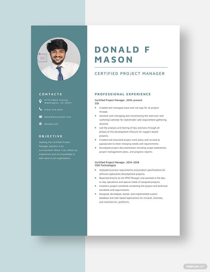 Certified Project Manager Resume