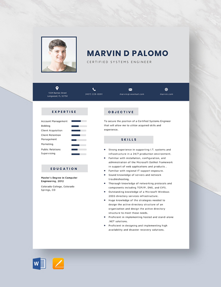 Certified Systems Engineer Resume