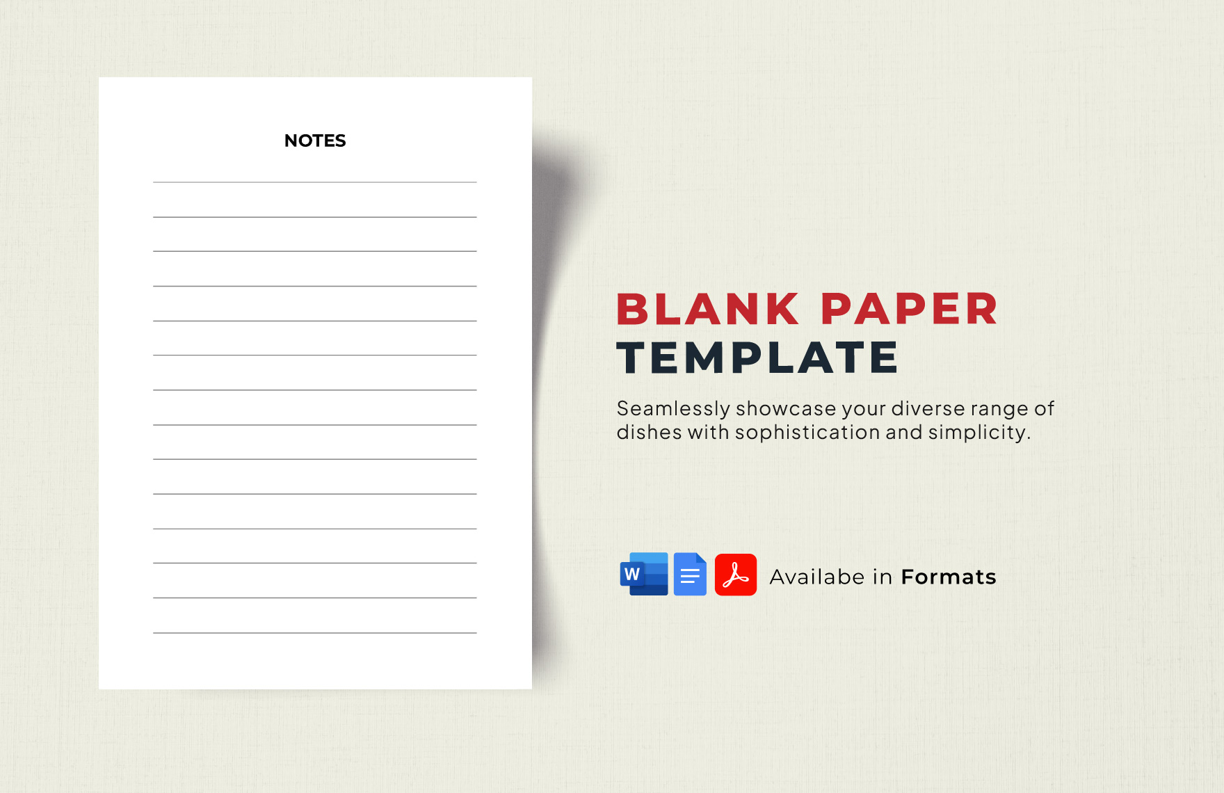 Blank Paper Template in Word, Google Docs, PDF