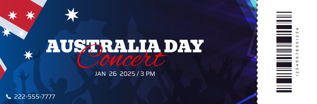 Australia Day Concert Tickets Template