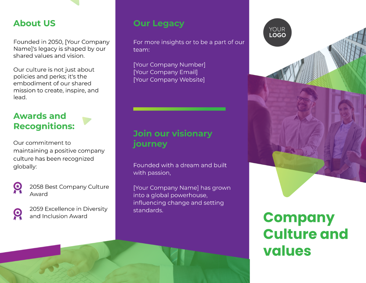 Company Culture and Values Brochure HR