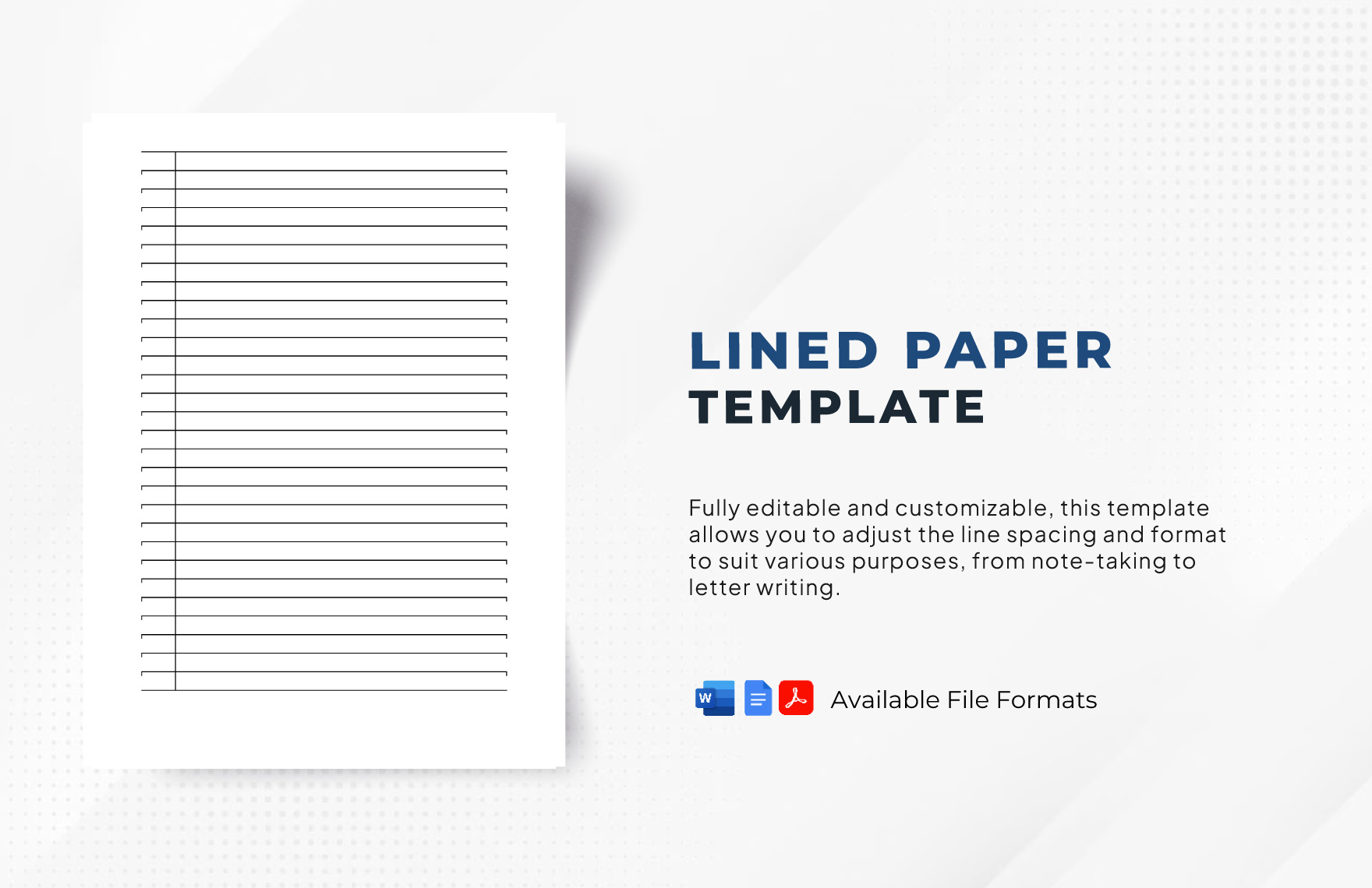 Free Lined Paper Template in Word, Google Docs, PDF