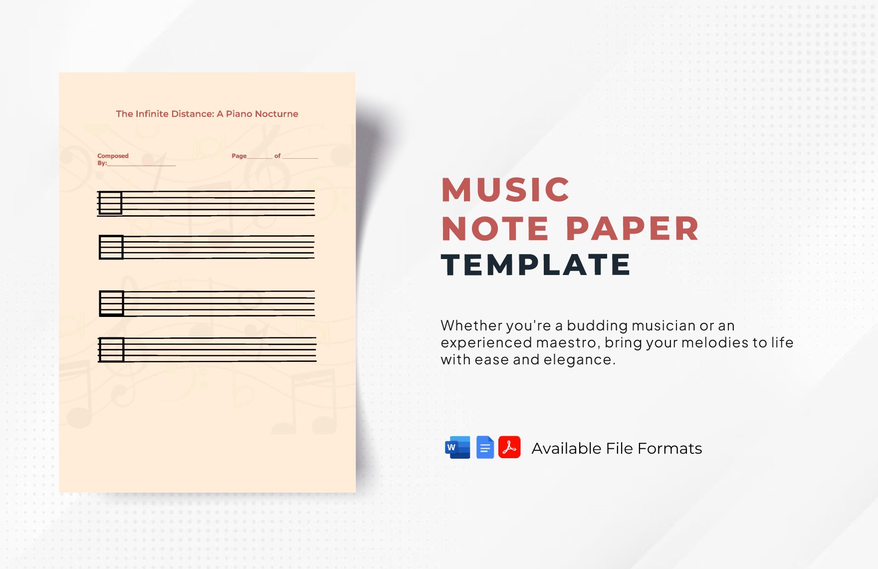 Music Note Paper Template