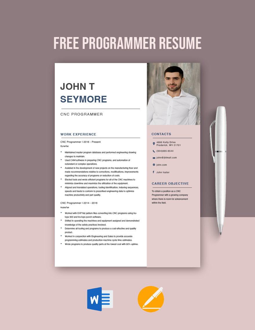 Free Programmer Resume