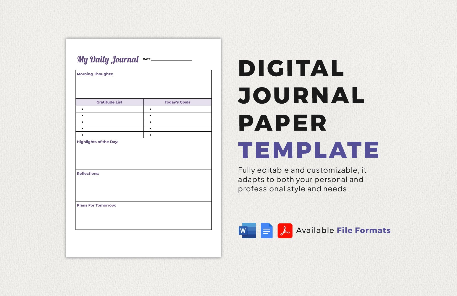 Digital Journal Paper Template
