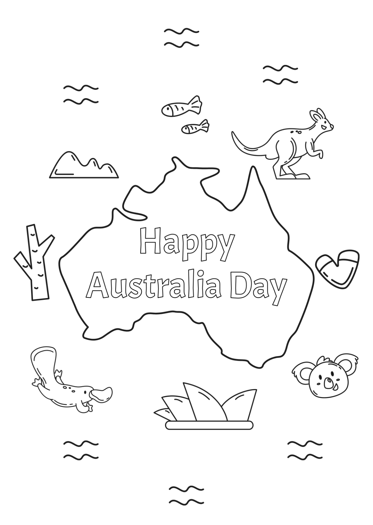Australia Day Drawing for Kids