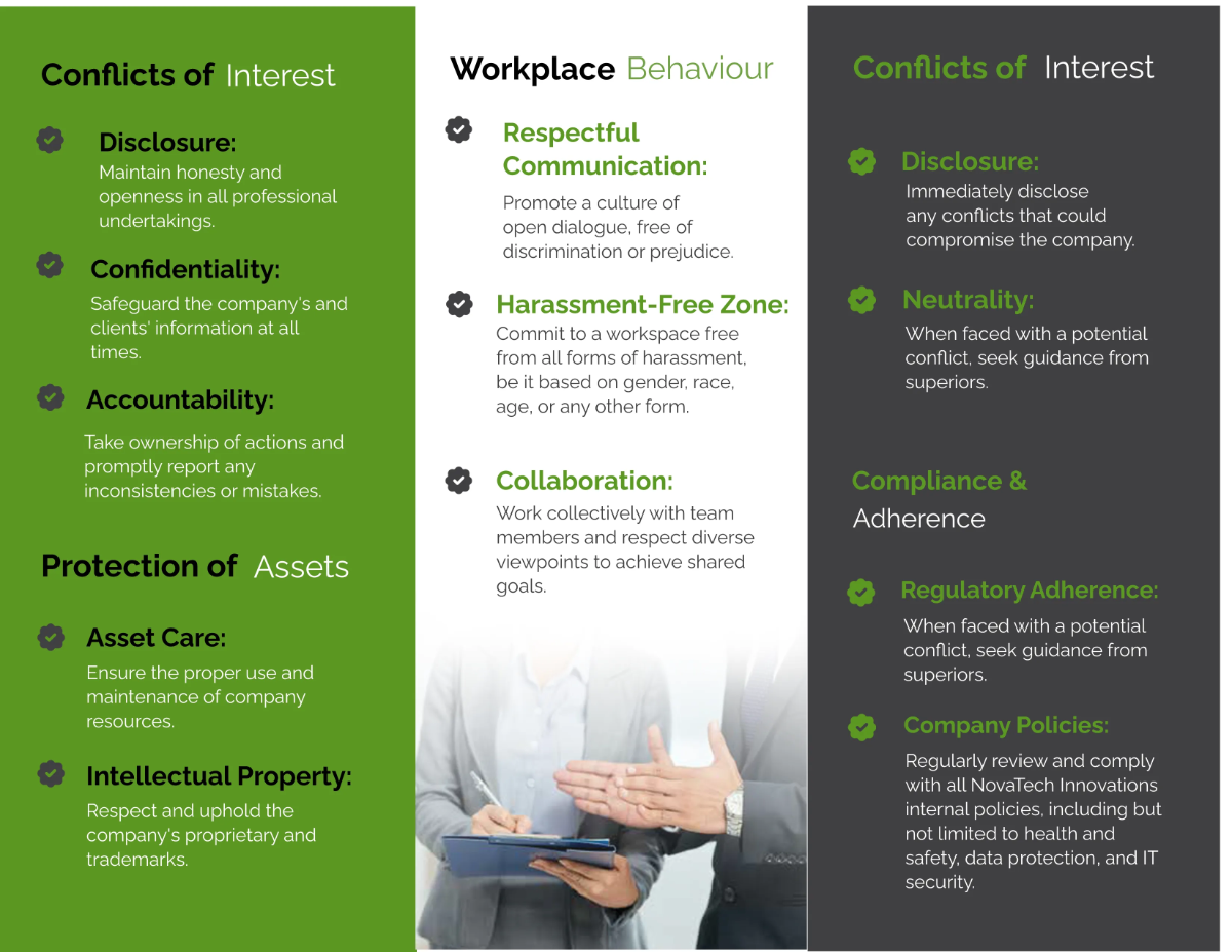Free Employee Code Of Conduct Brochure HR Template to Edit Online