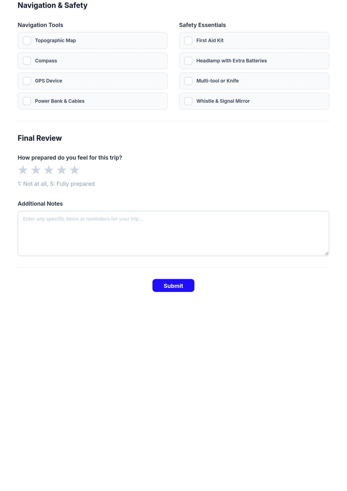 Free Camping Hiking Checklist Template & AI Maker Free Camping Hiking Checklist Template & AI Maker