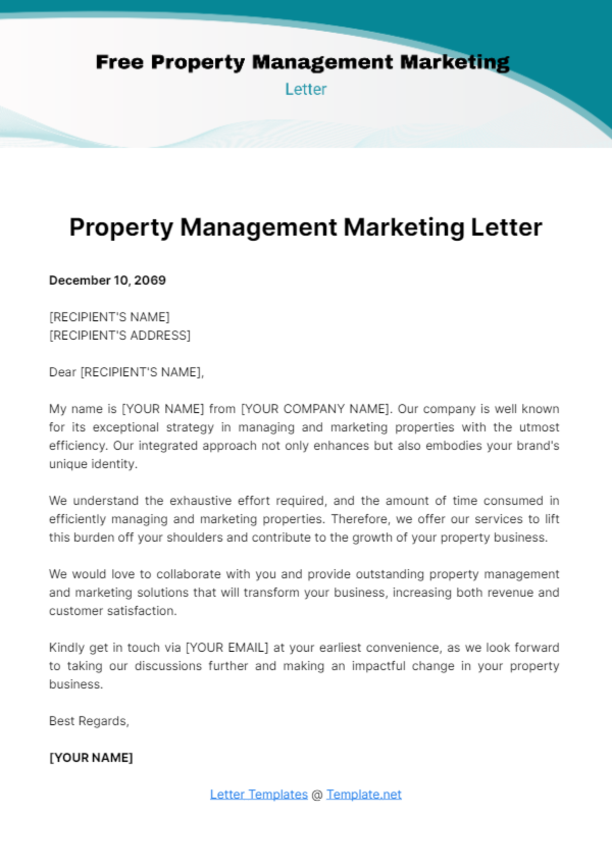 Property Management Marketing Letter Template