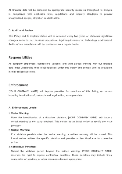 Free Financial Data Retention Policy Template to Edit Online