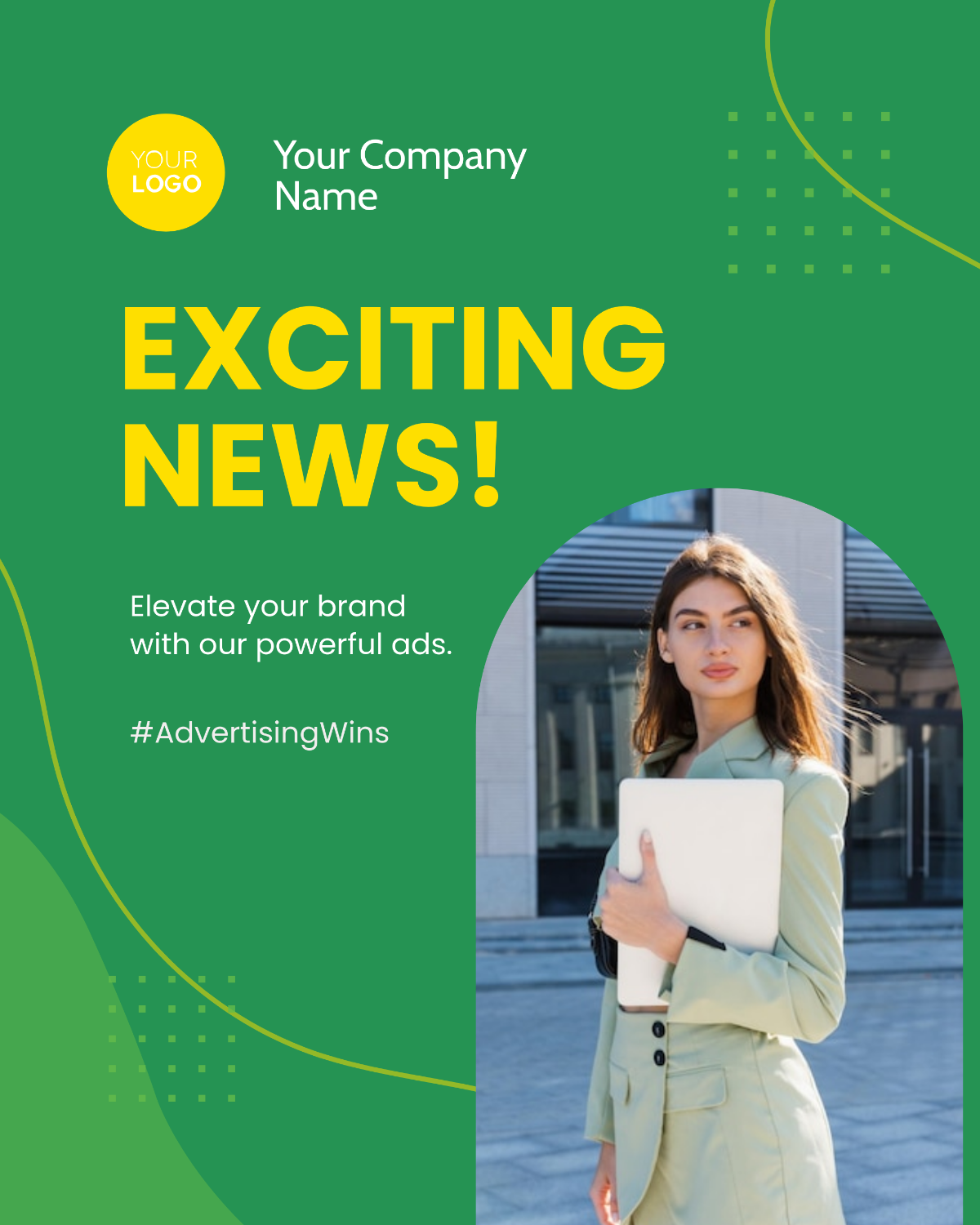 Free Advertising WhatsApp Post Template to Edit Online