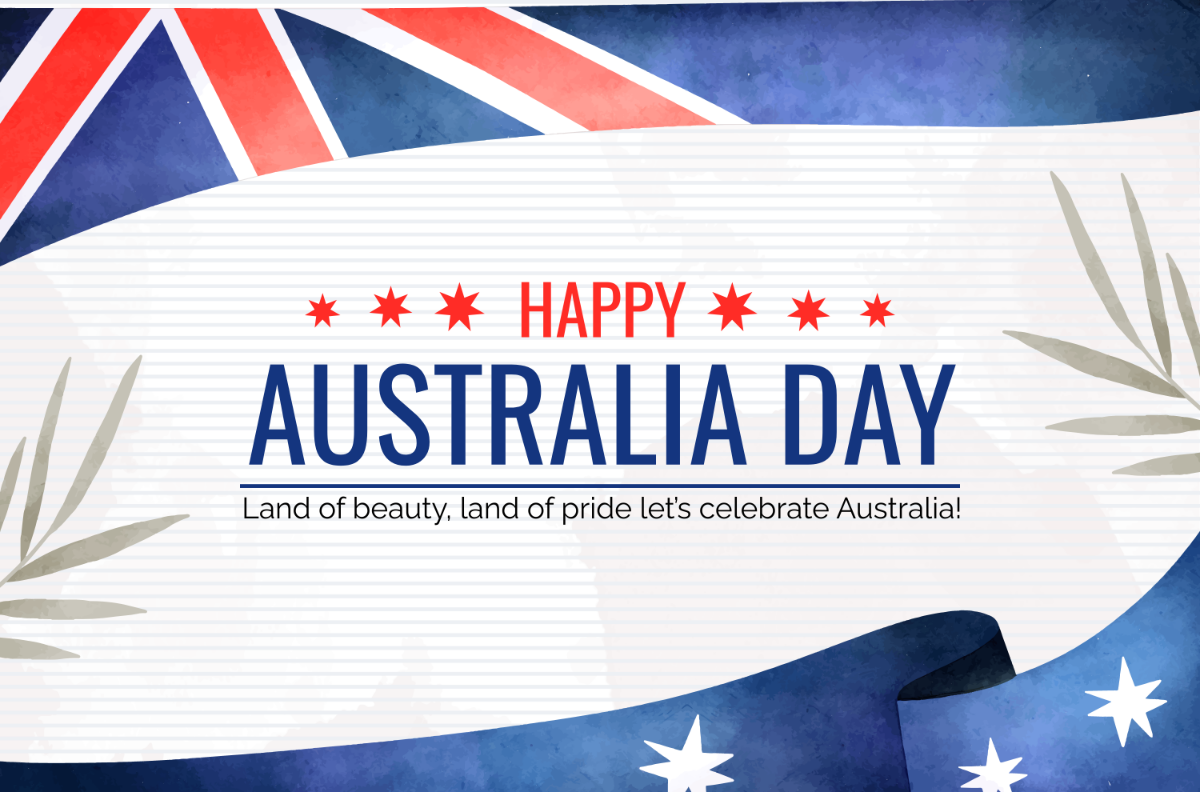 Australia Day Banner Template