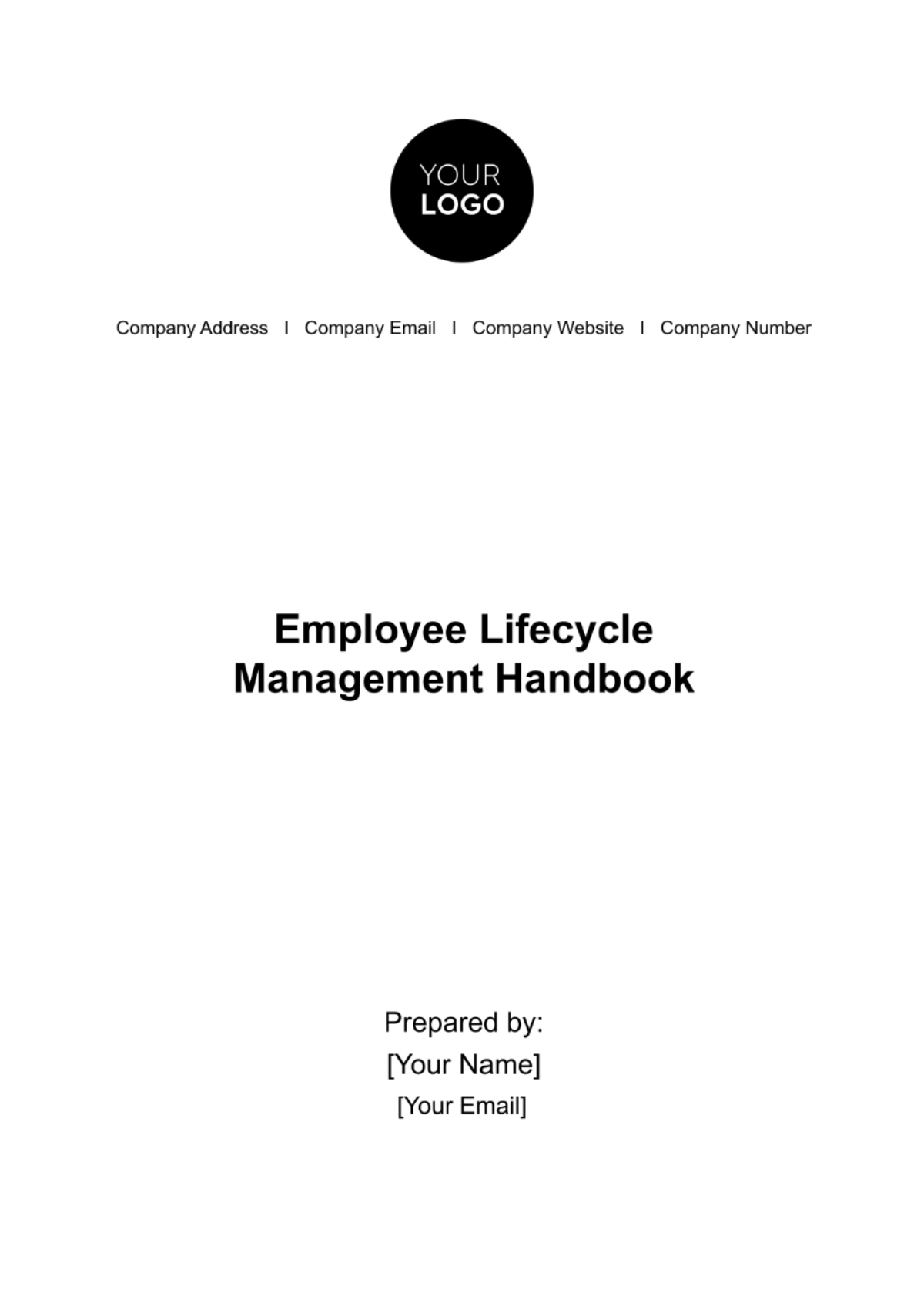 Free Employee Lifecycle Management Handbook HR Template