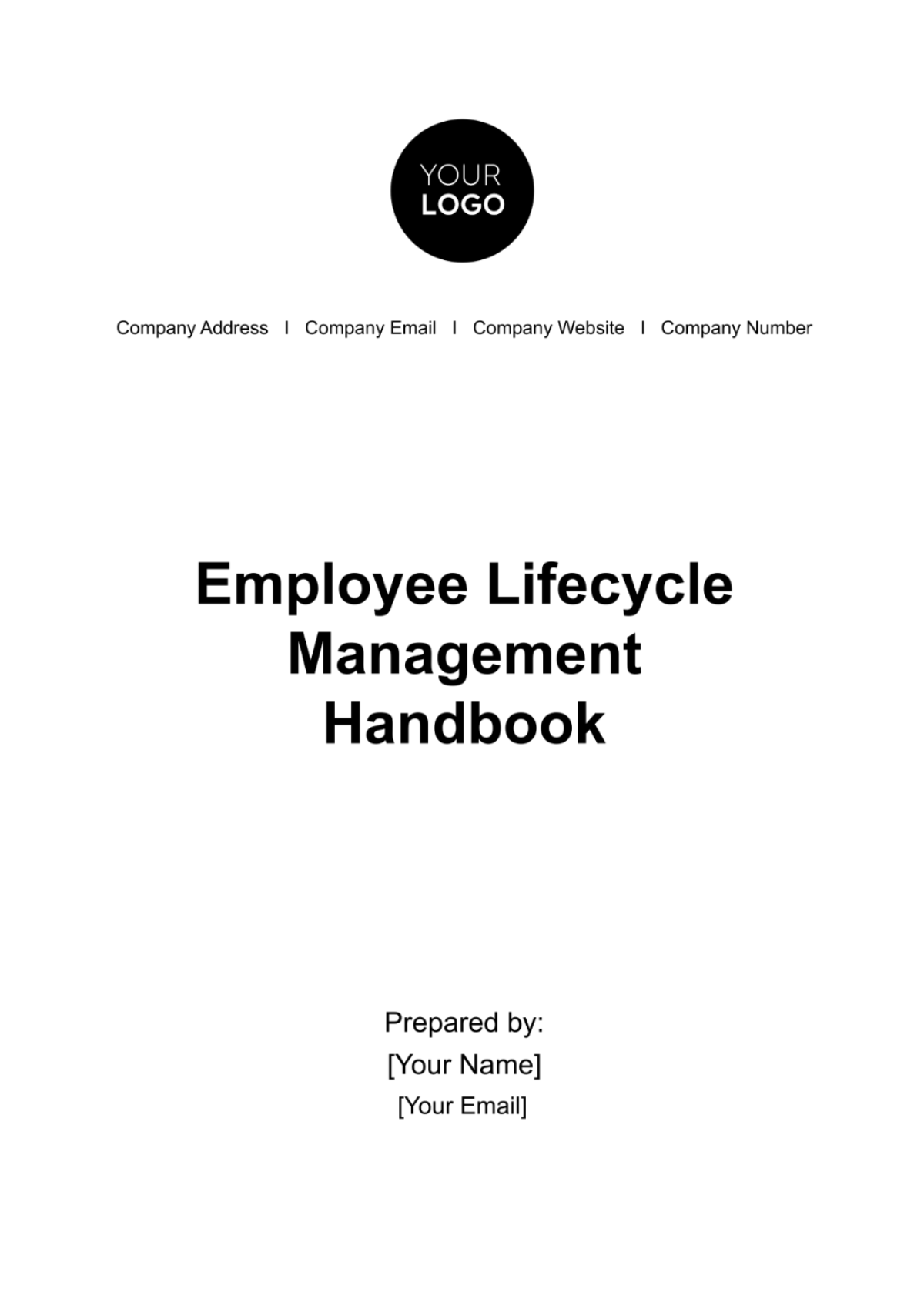 Employee Lifecycle Management Handbook HR Template - Edit Online & Download