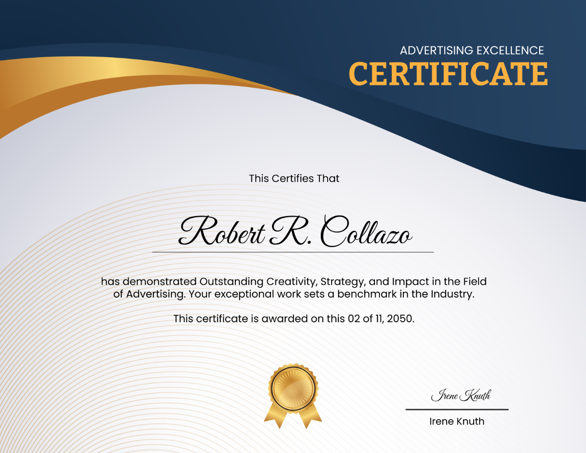 Advertising Excellence Certificate