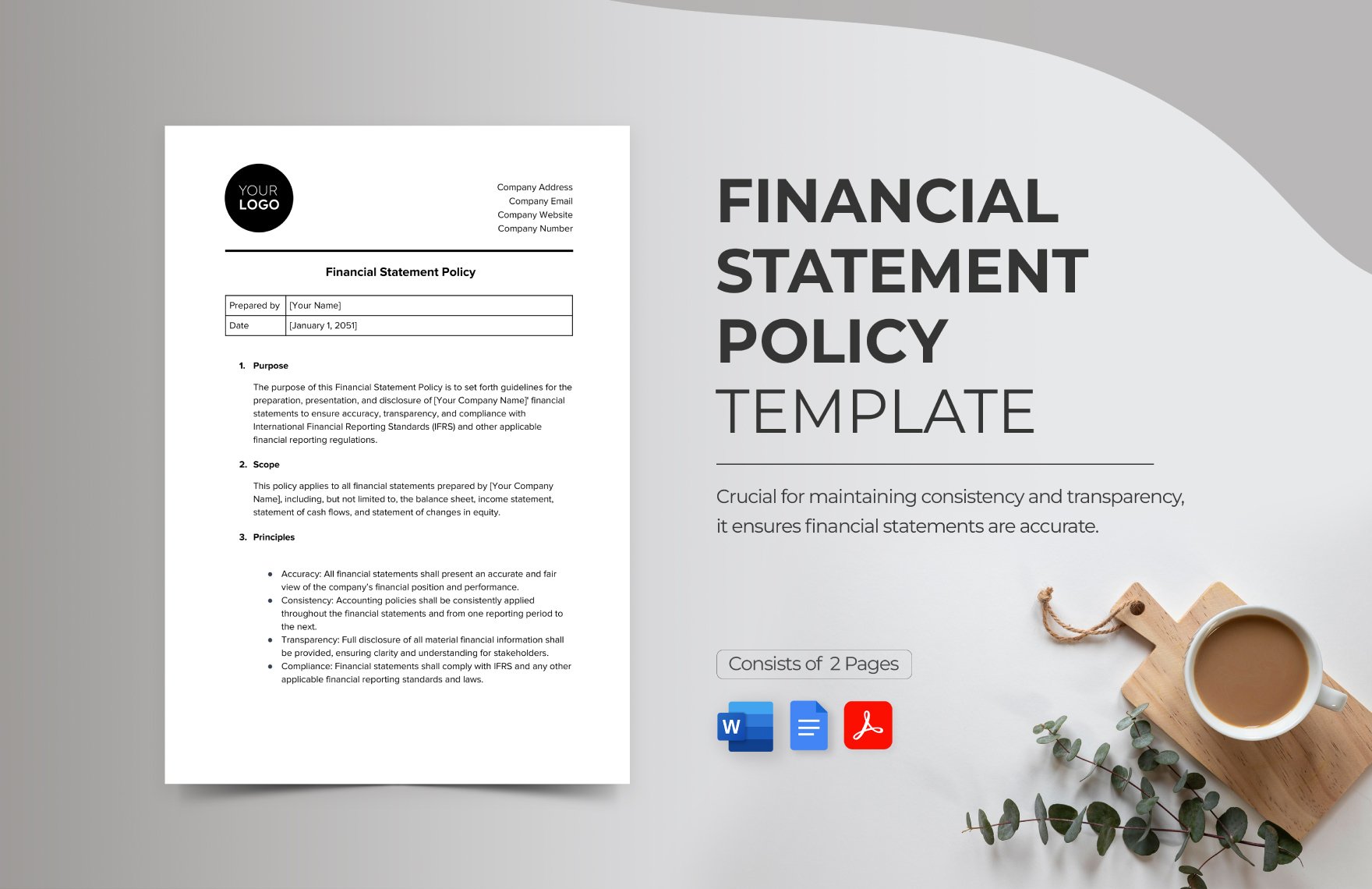 Financial Statement Policy Template