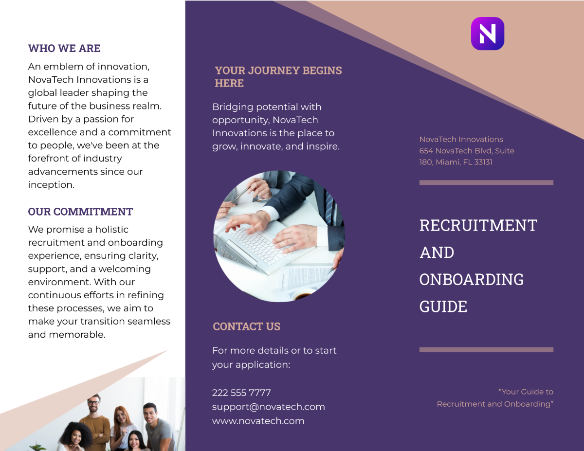 Recruitment and Onboarding Guide Brochure HR Template - Edit Online & Download