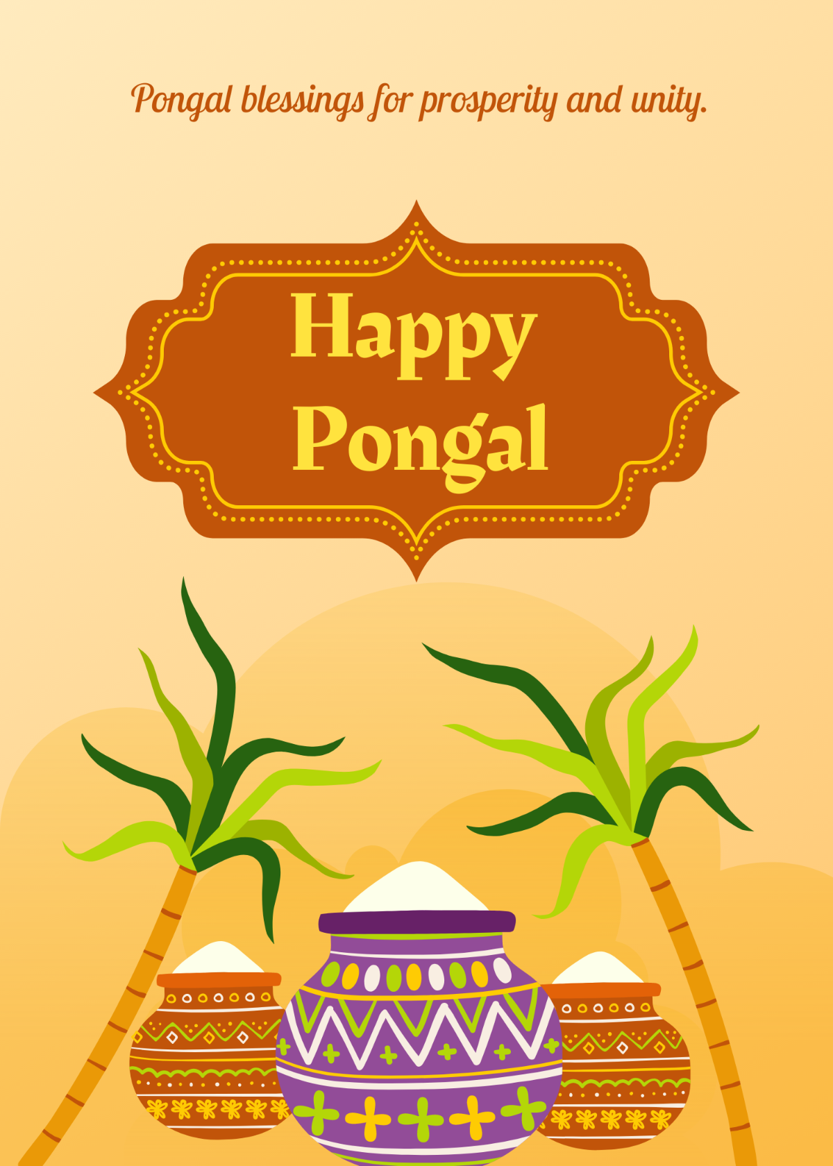 Old Pongal Greetings Cards Template