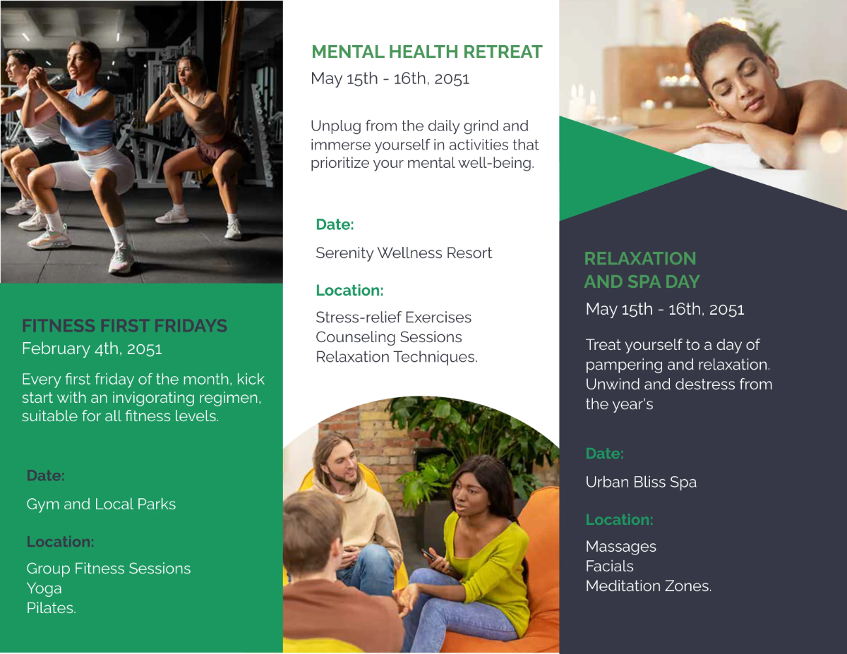 Free Employee Health and Wellness Program Brochure HR Template to Edit Online