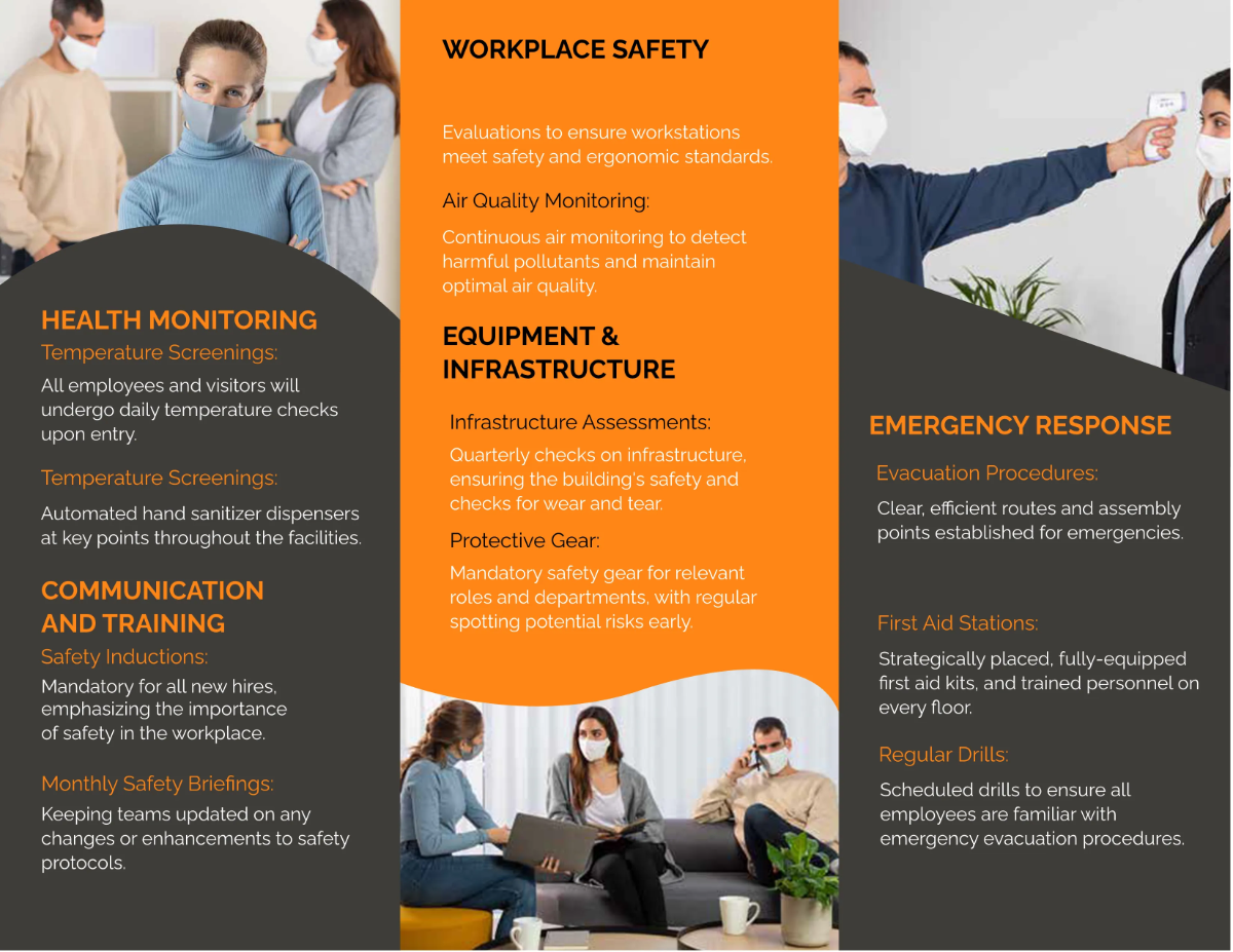 Free Workplace Safety Protocols Brochure HR Template to Edit Online