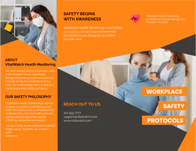 Free Workplace Safety Protocols Brochure HR Template to Edit Online