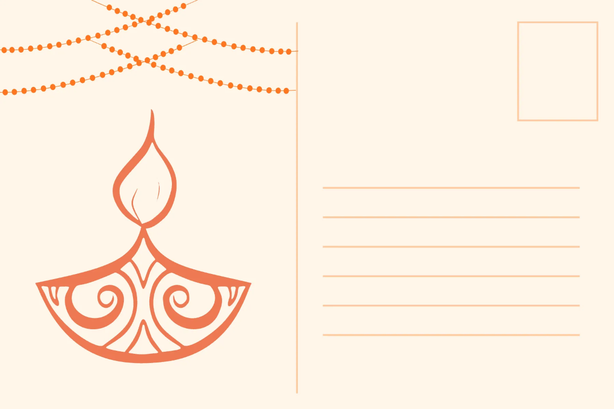 Free Diwali Postcard Template to Edit Online